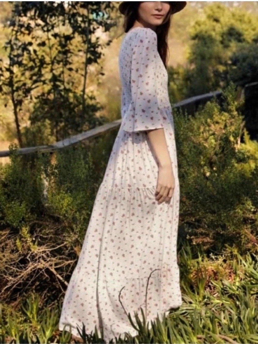 NWT The Basil Dress in Rosebud Ditzy S/XS (Christy Dawn)